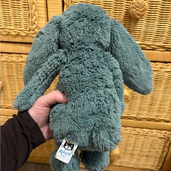 Jellycat Bashful Forest Green Bunny Plush Stuffed Animal - Picture 7 of 7